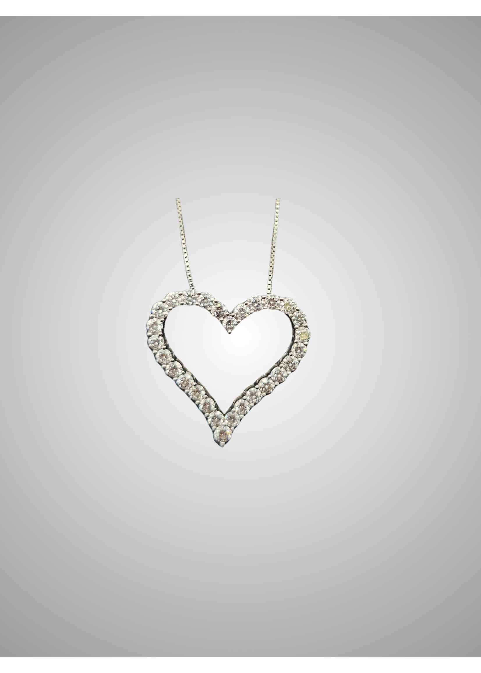 Vintage Vintage LD Heart with 20" Box 14kw 1ctw