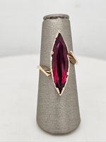 Vintage Vintage Long Garnet Marquis Size 6 10ky
