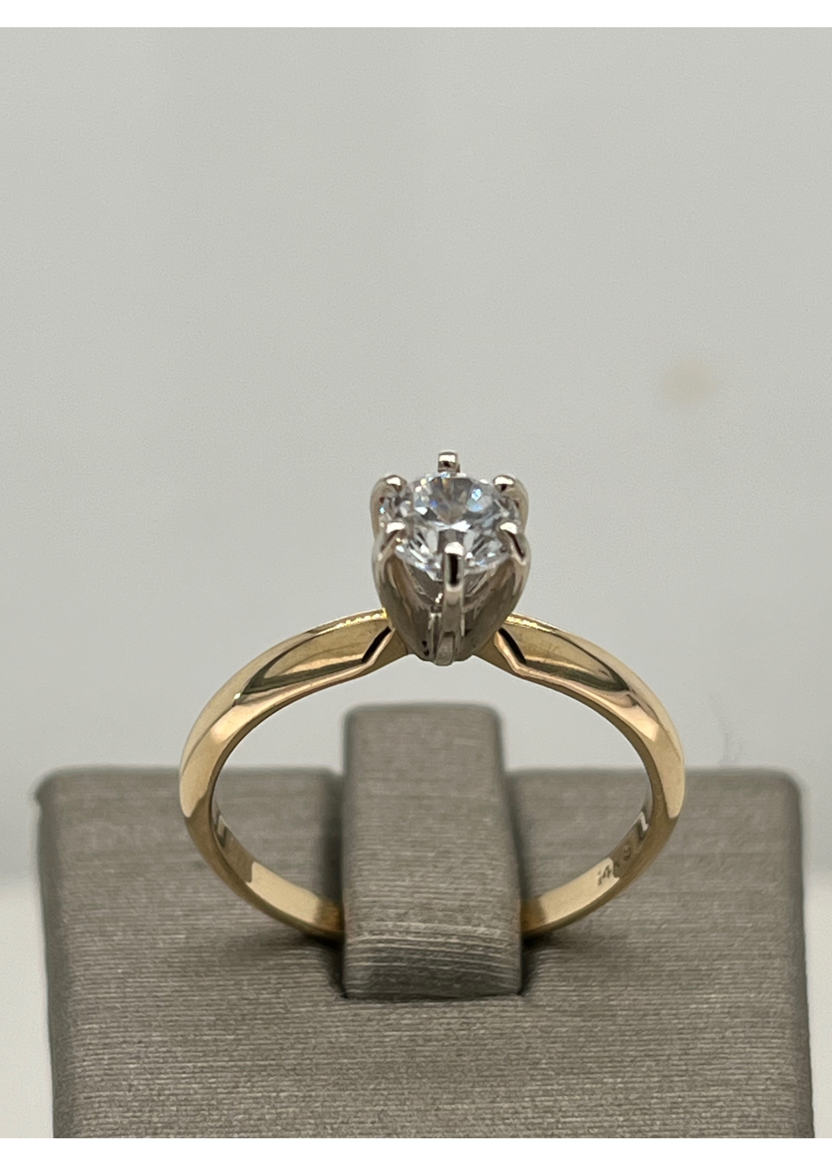 KDX Tiffany Set CZ 14kyw