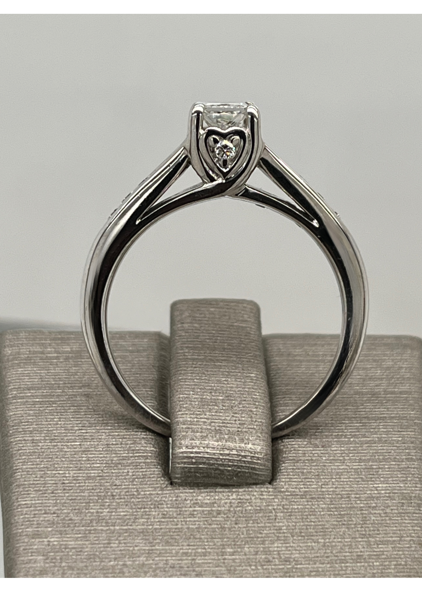Vintage Vintage Diamond Princess Engagement Ring 14k WG 0.48ctw Sz 6