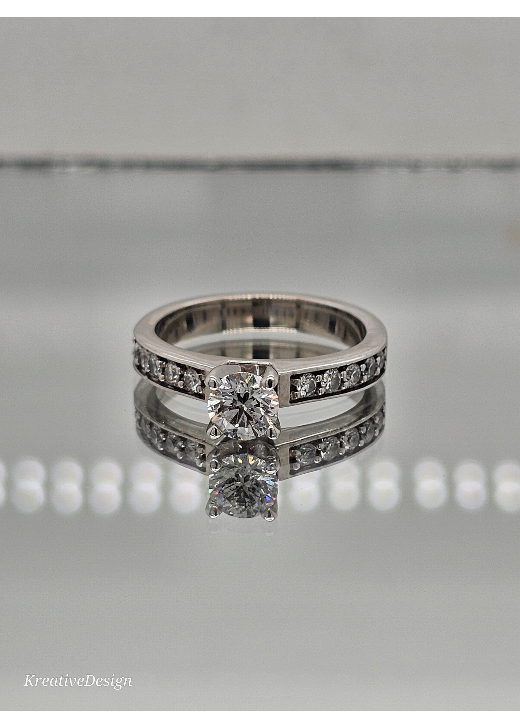 Vintage Vintage Engagement Ring .50ct SI1/2 .75ctw 14k Sz 5