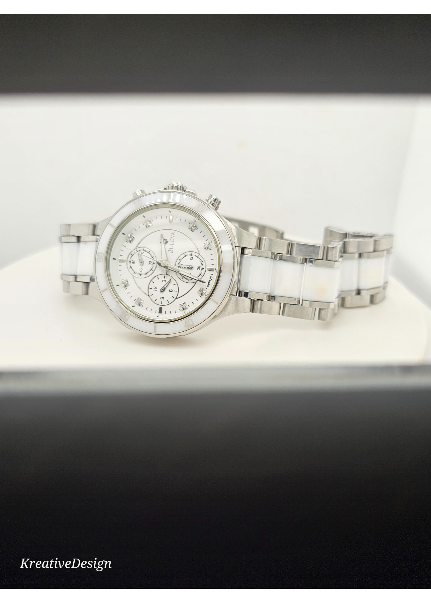 Vintage Vintage Bulova White Porcelain Watch