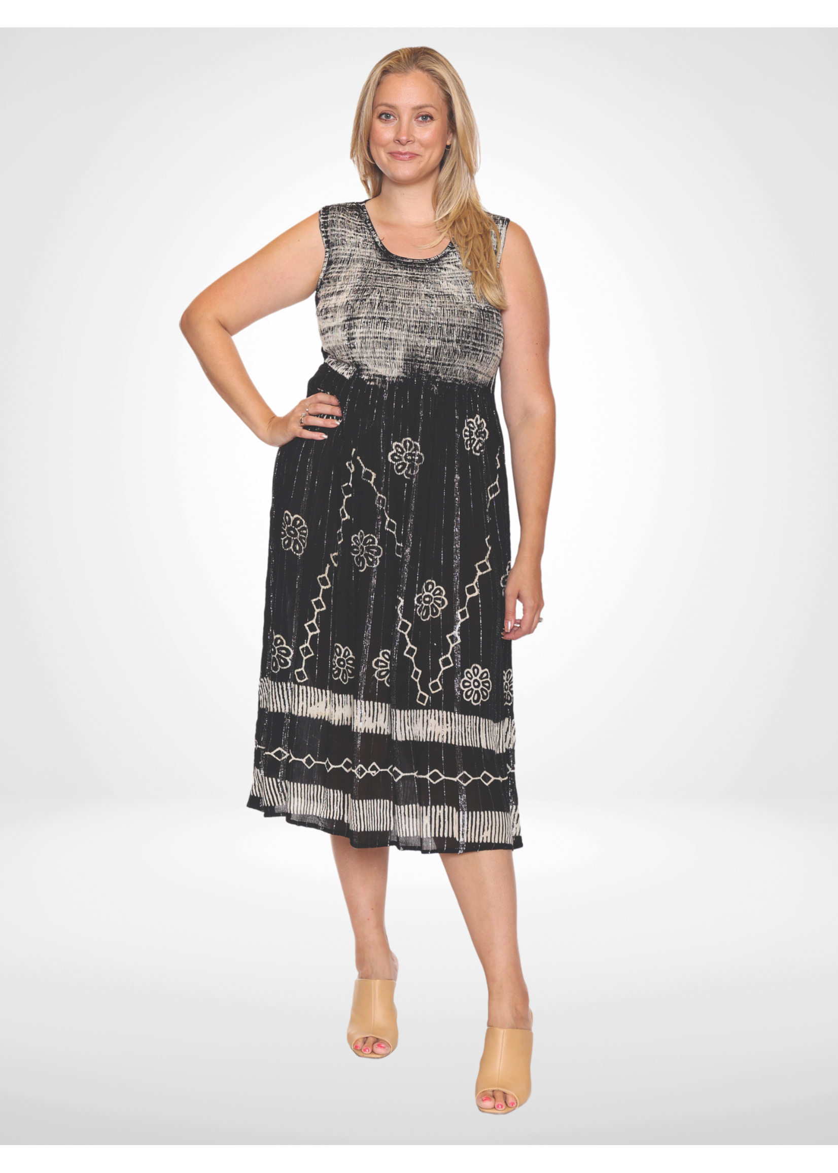 Papa Vancouver Papa Tie Dye Dress w/Lurex