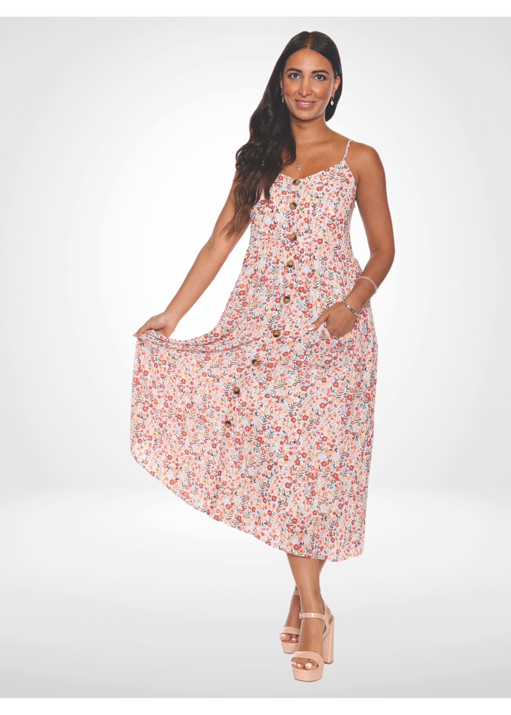 Papa Vancouver Papa Rust Printed Dress