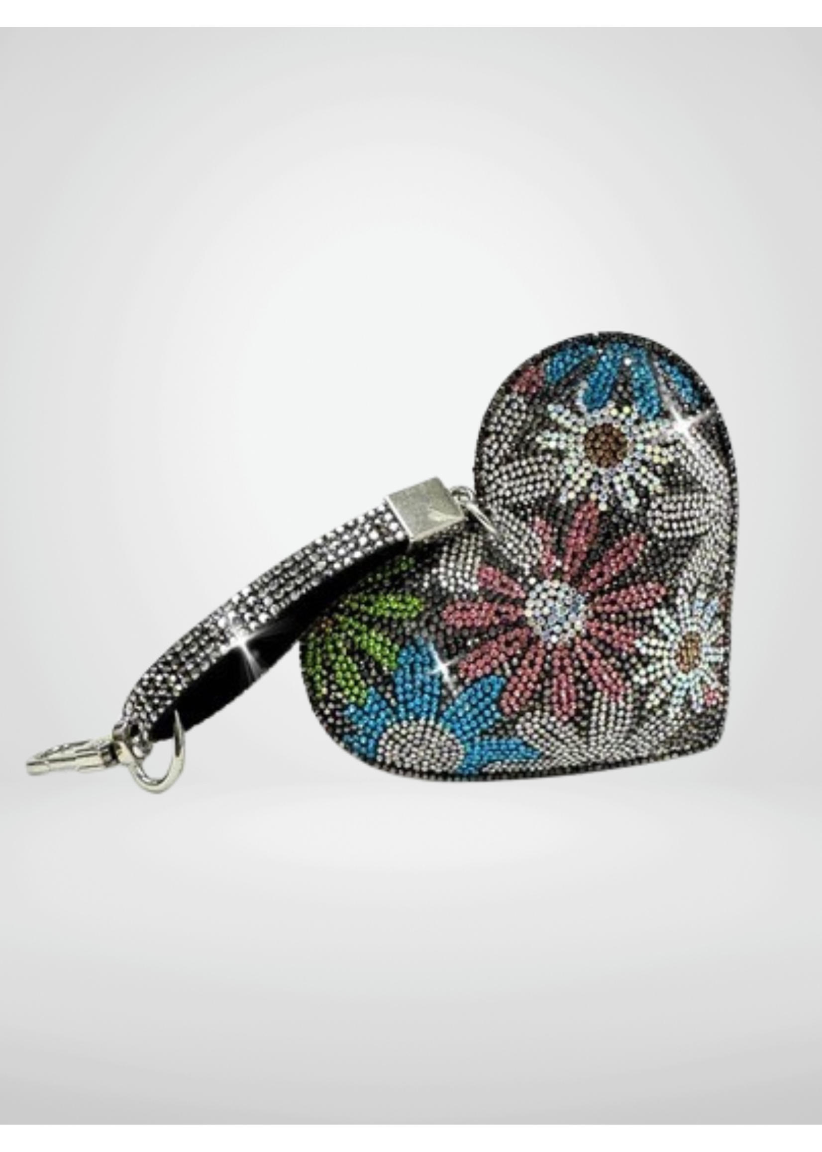Jacqueline Kent JK Flower Power Heart Purse Charm