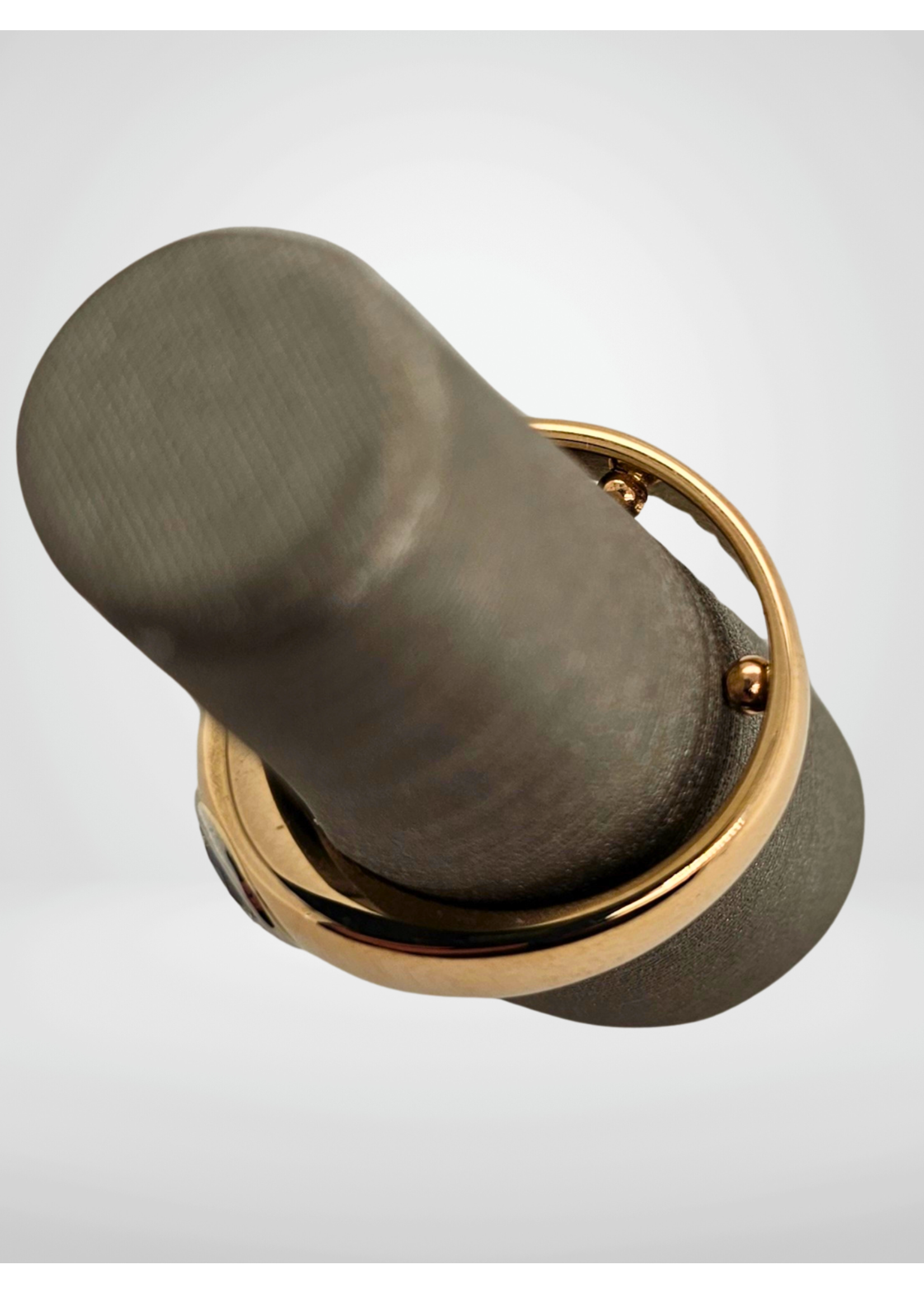 Vintage Vintage Solitaire Platinum Bezel Set Diamond 14ky Size 8