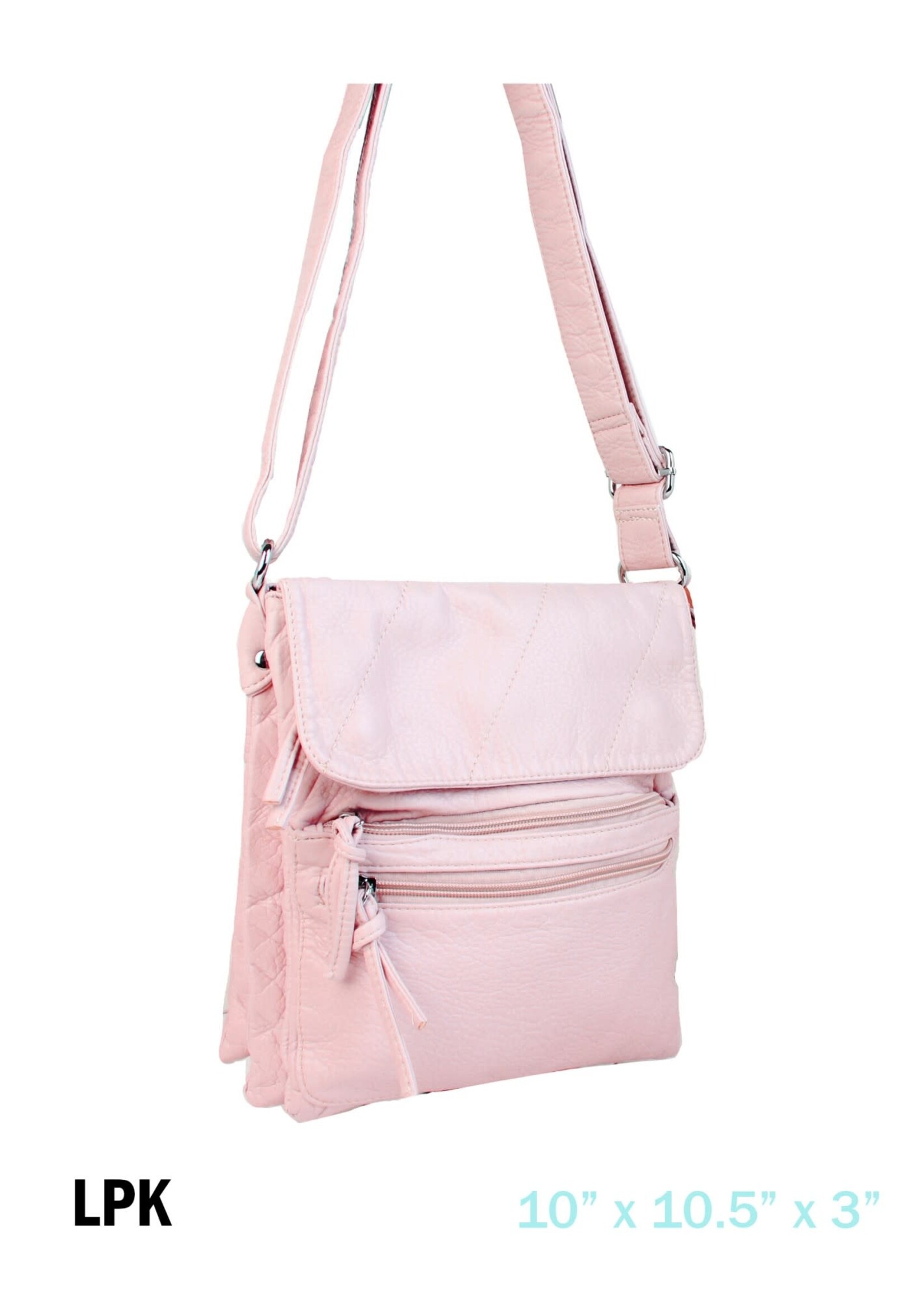 Faux Leather Satchel Front Flap