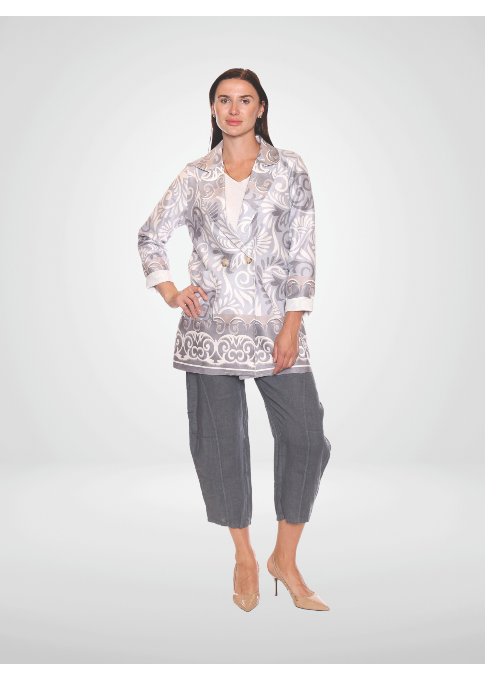 Sorella Sorella Faux Suede Jacket Grey