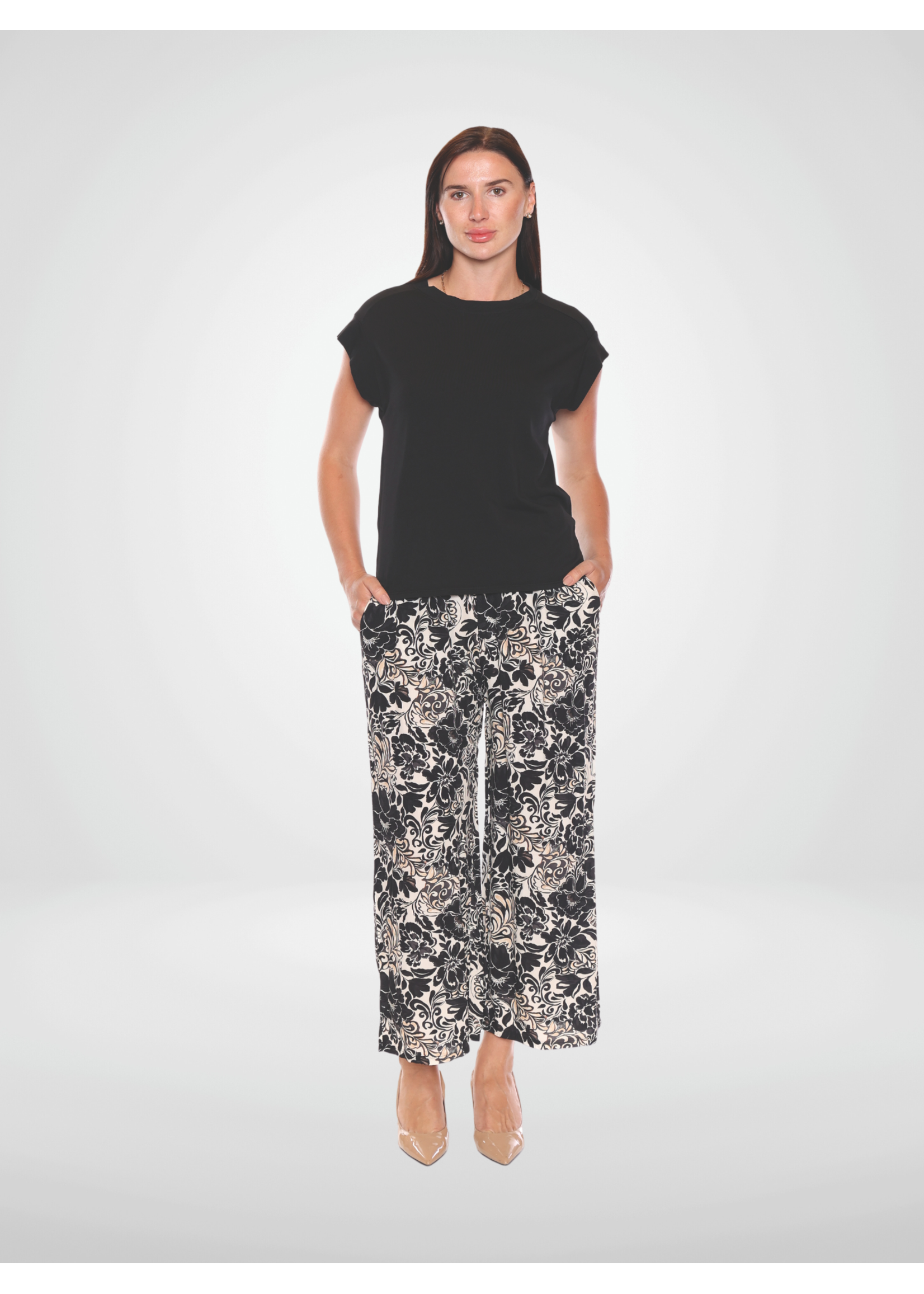 Sorella Sorella Printed Wide Leg Pant