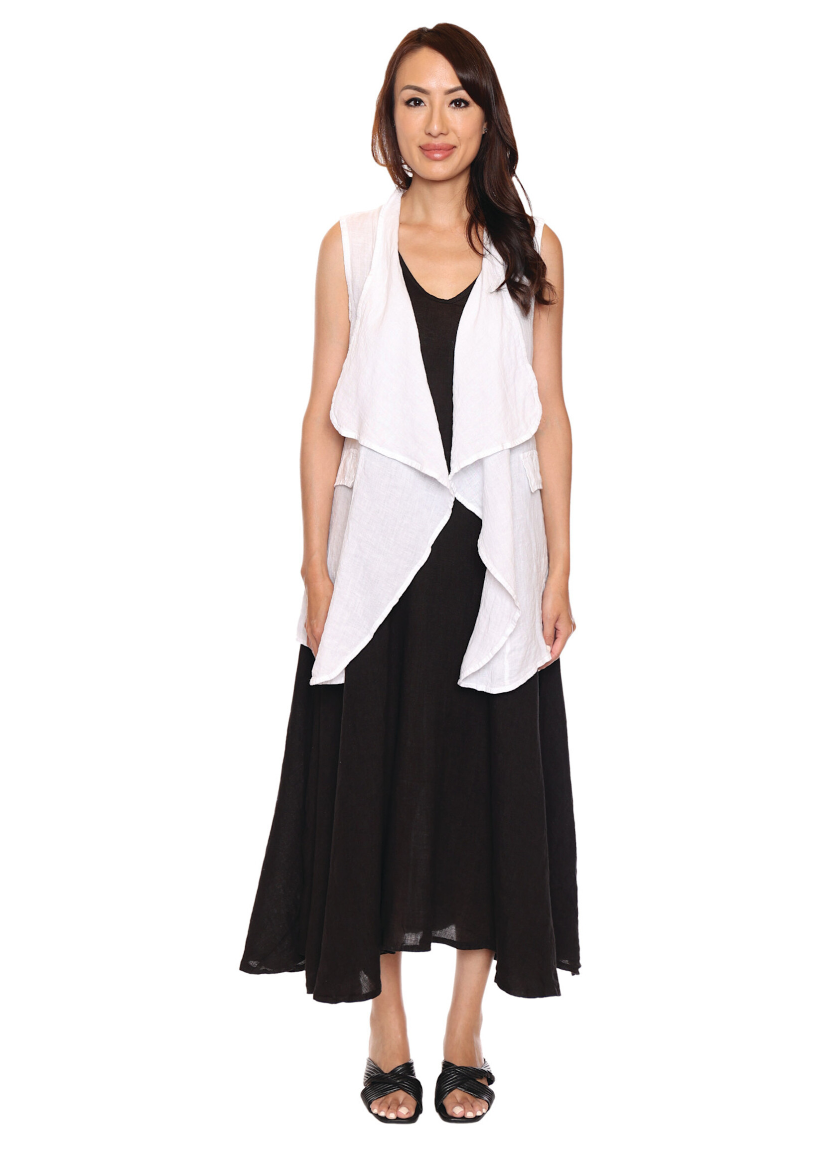 Sorella Sorella Linen Vest White