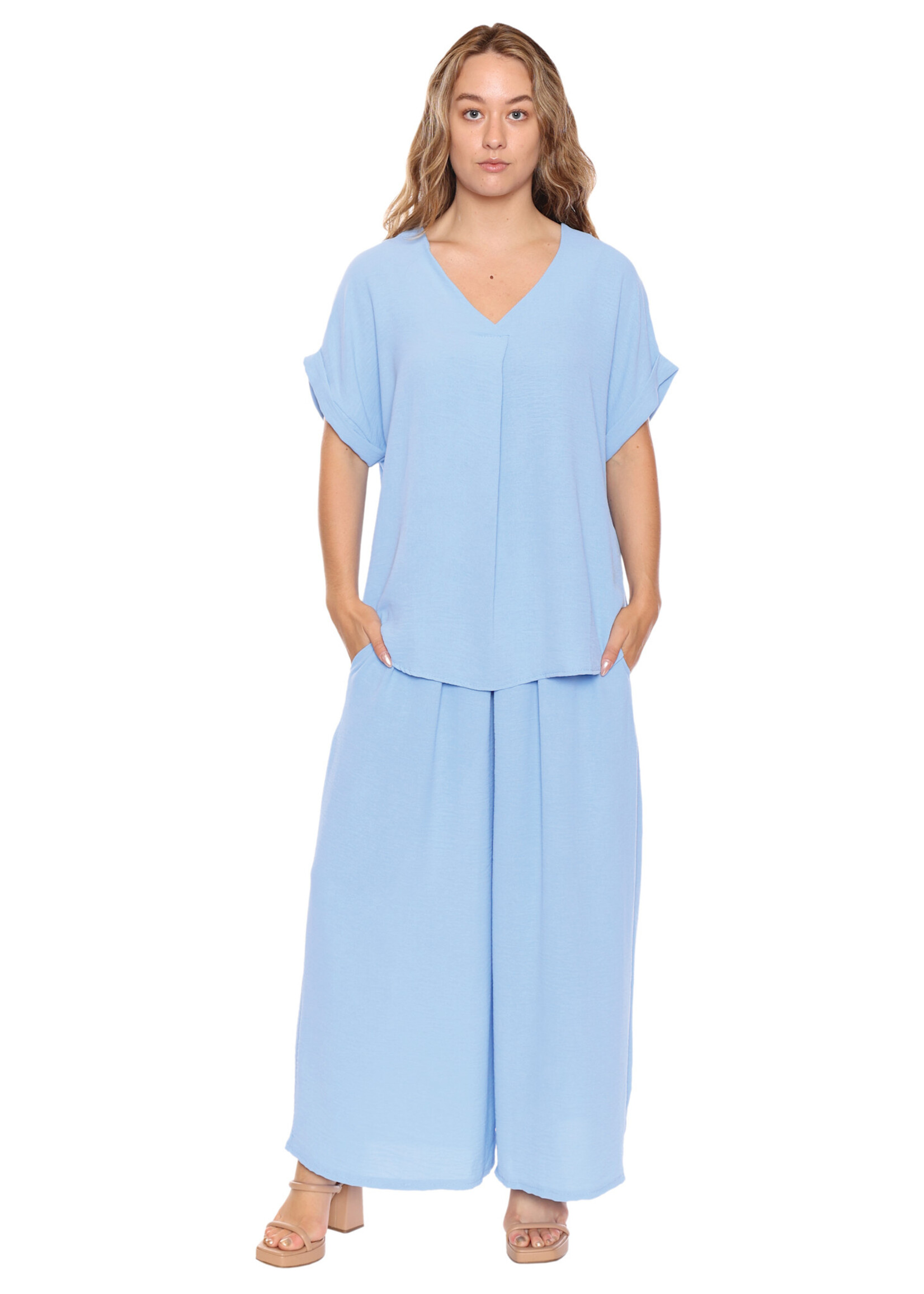 Sorella Sorella Blue Short Sleeve