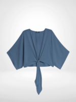 DeVia Crop Tie Top Denim