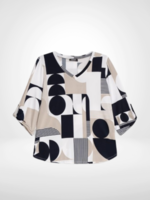 DeVia DeVia 3/4 sleeve Top BW