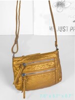 Solid faux leather satchel