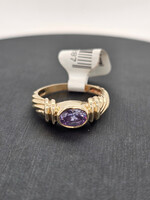 Vintage Vintage 10Ky Bezel Set June stone Size 7.5