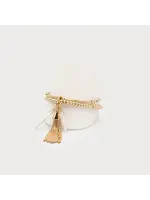Caracol Bracelets with Tassel Charm