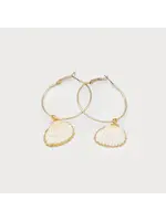 Caracol Gold hoops with Shell