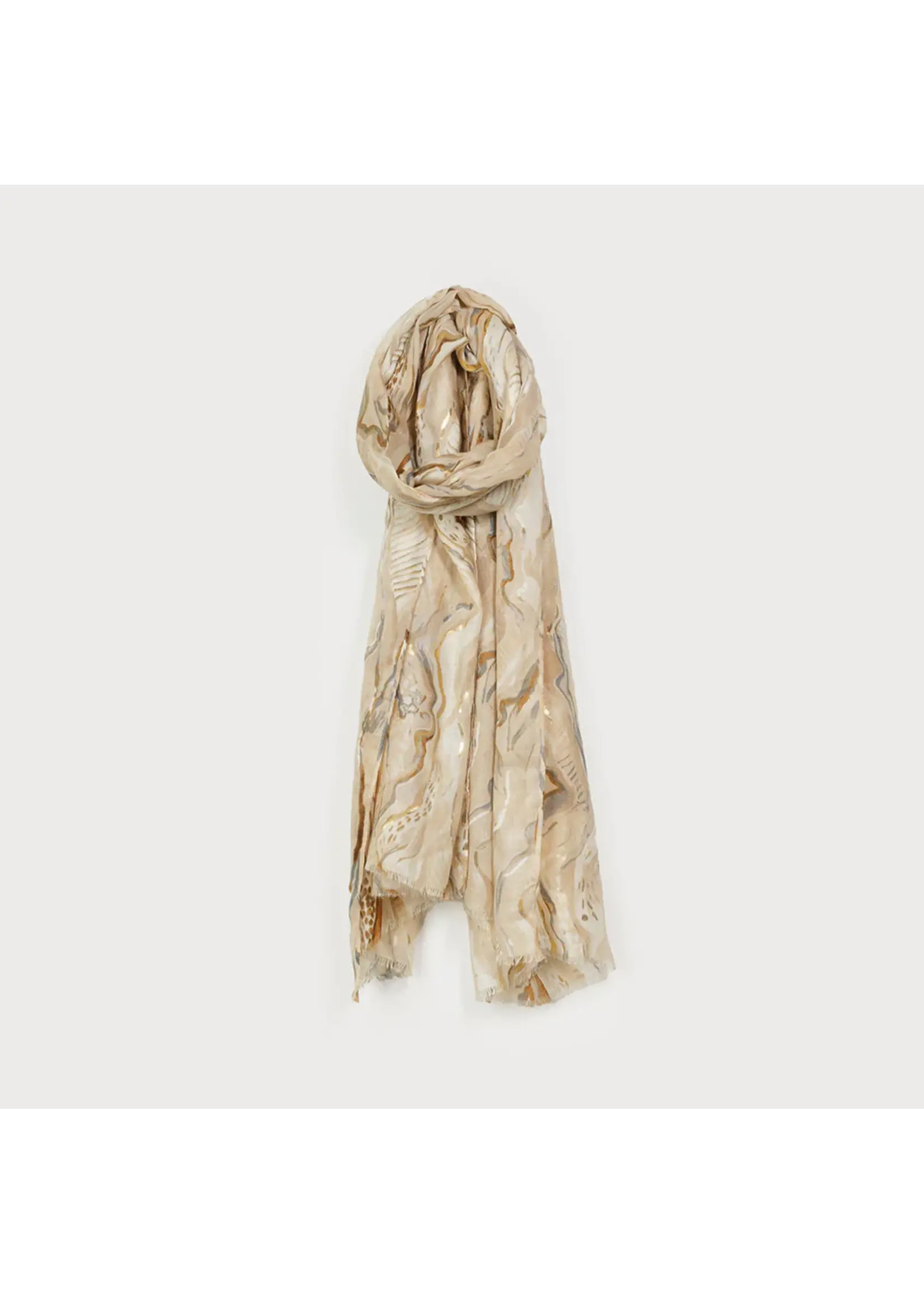 Caracol Scarf w/Beige print