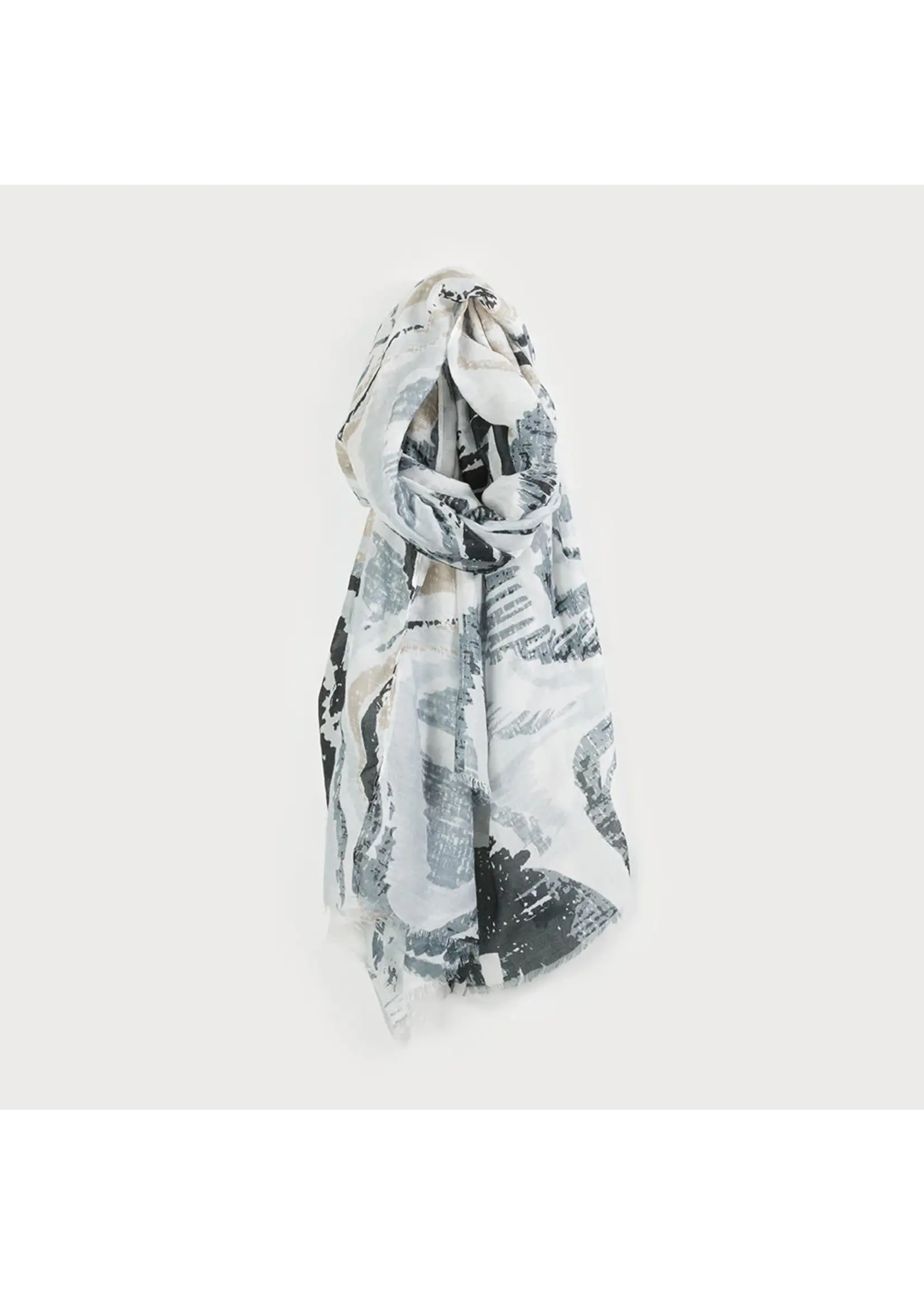 Caracol Lightweight Scarf Printed Black