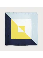 Caracol Satin Square Colorblock Scarf