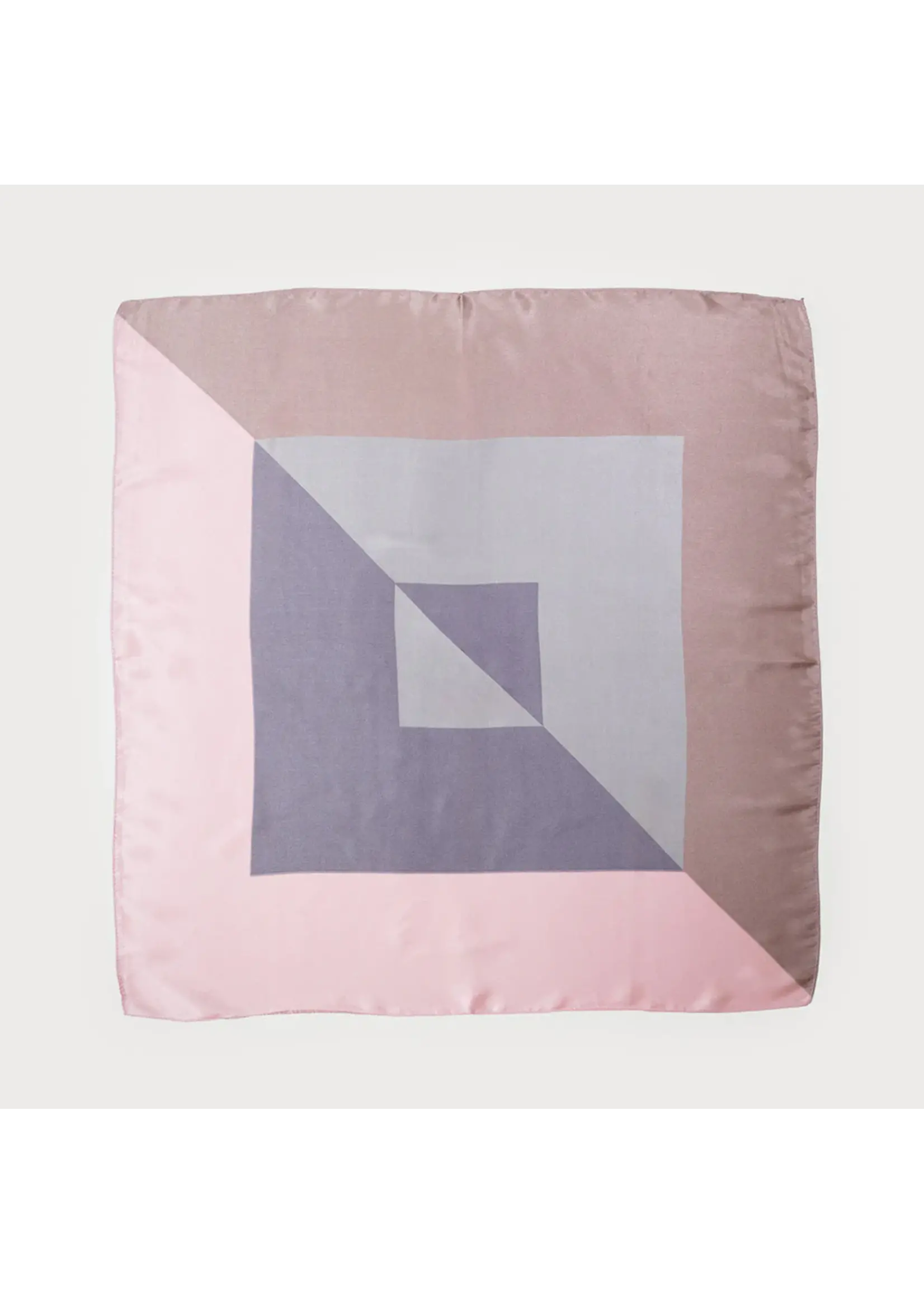 Caracol Satin Square Colorblock Scarf