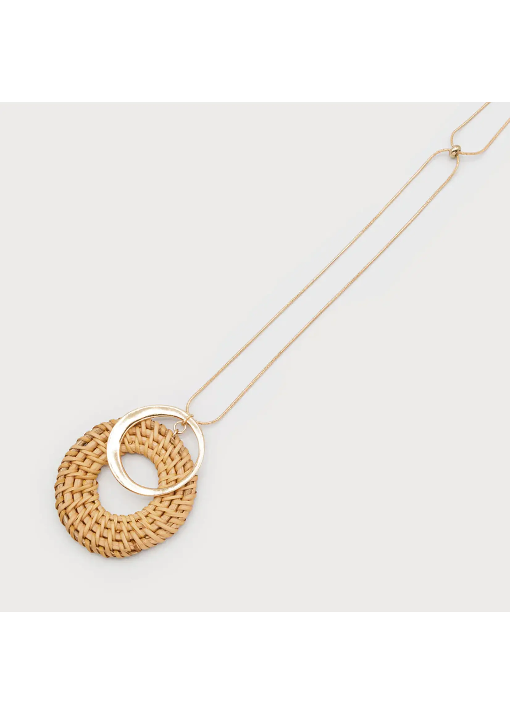 Caracol Rafia Pendant on Chain