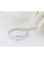 Cherished Moments Baby Ring Twisted w/Heart SS