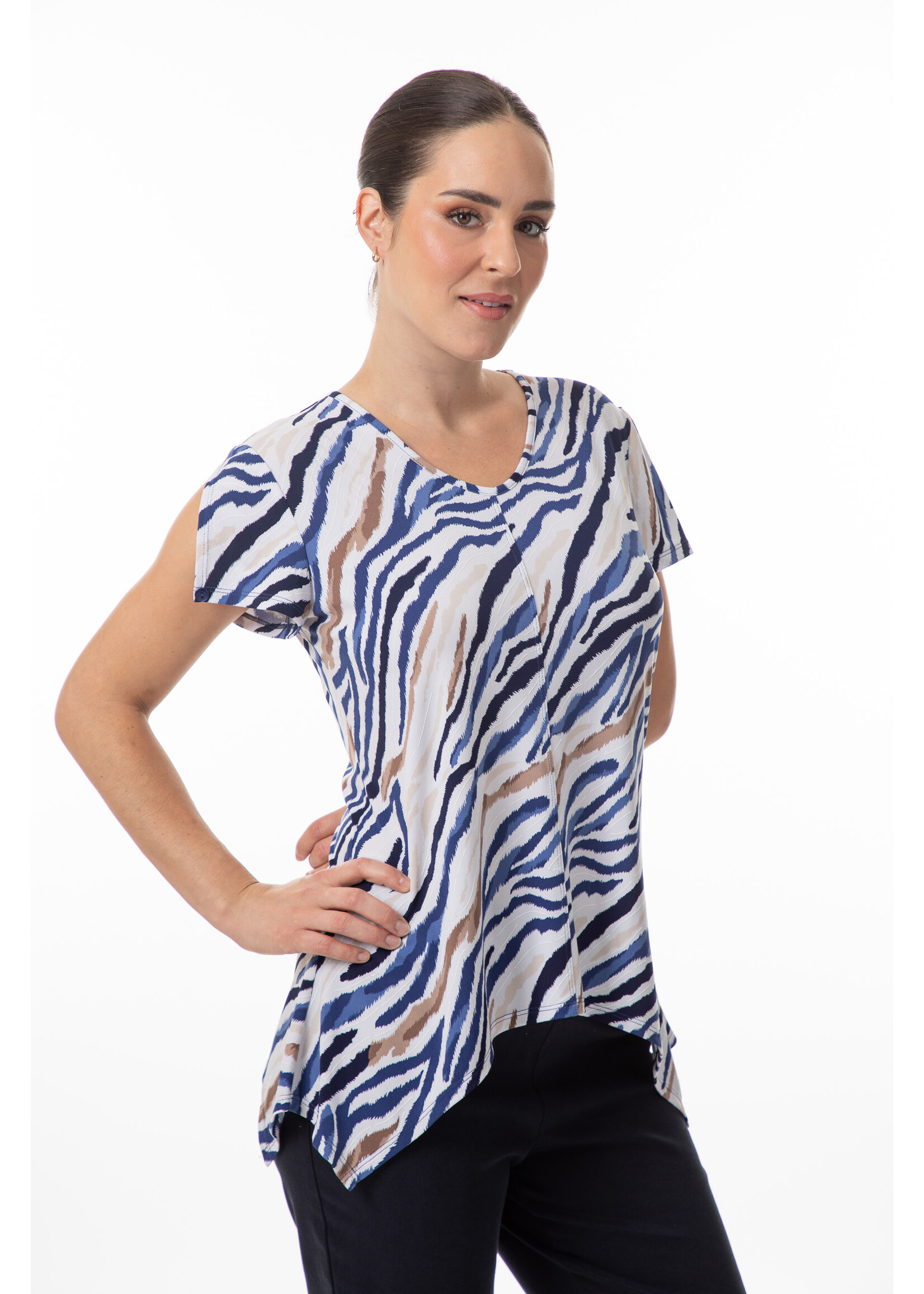 Bali Animal Print Crew White