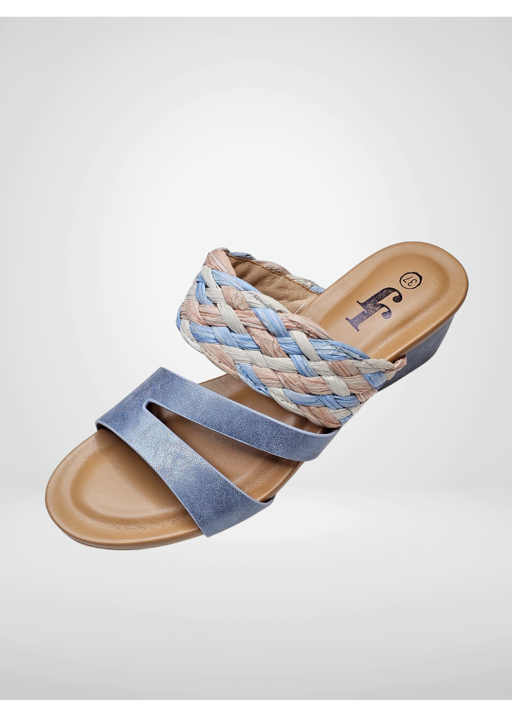 JJ's Footwear JJ Slide Braided Band Wedge