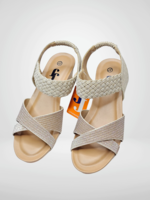 JJ Criss Cross Gold Sandal
