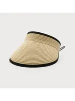Caracol Straw Visor with Black Trim