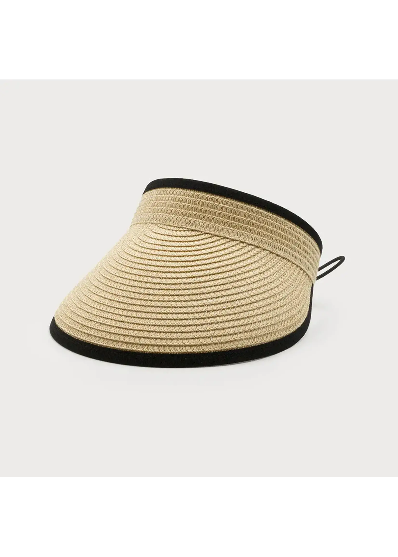 Caracol Straw Visor with Black Trim