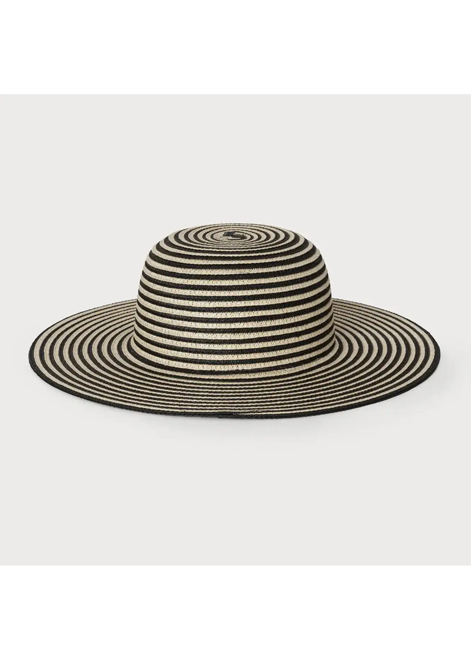 Caracol Striped Wide-Brimmed Straw Hat