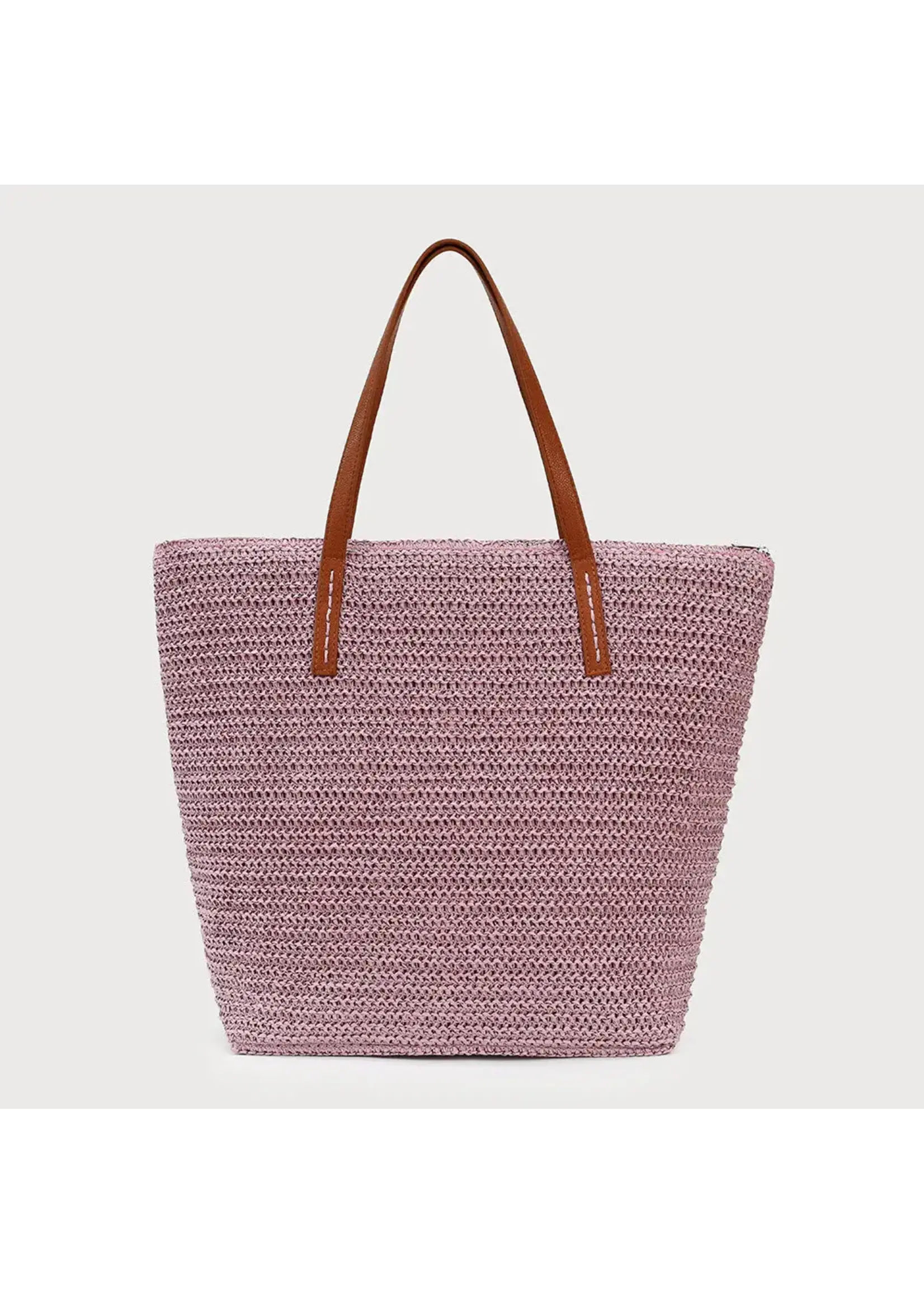 Caracol Large Rafia Tote w/Zipper Closure