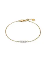 Sif Jakobs Sif Jakobs Adjustable Pearl Bracelet 18k Gold Plated