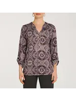Moffi 3/4 Sleeve V Neck Top