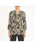 Moffi 3/4 Sleeve V-neck Top