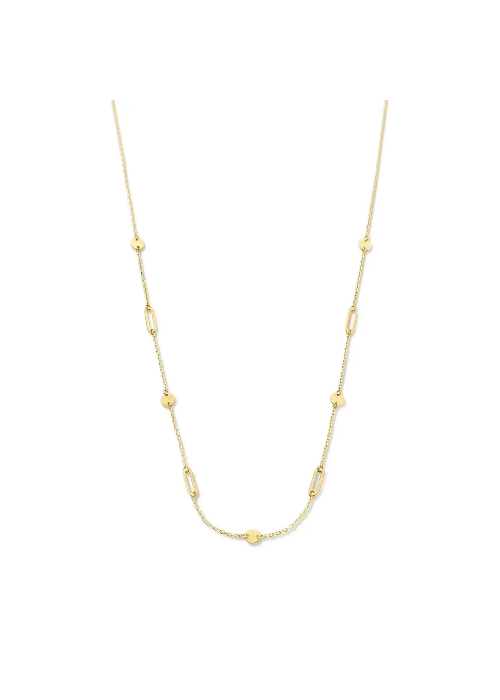 Jackie Gold 14ky Beax Arts Necklace