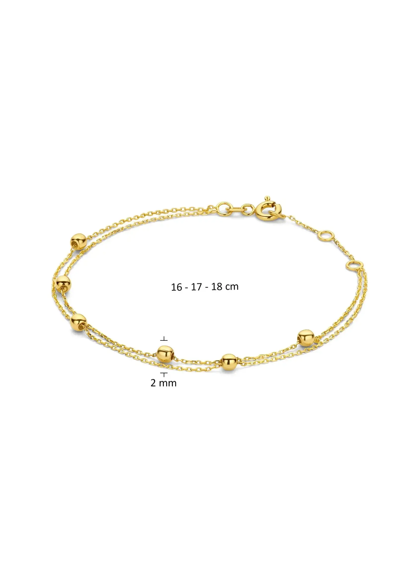 Jackie Gold Double Bubble Bracelet