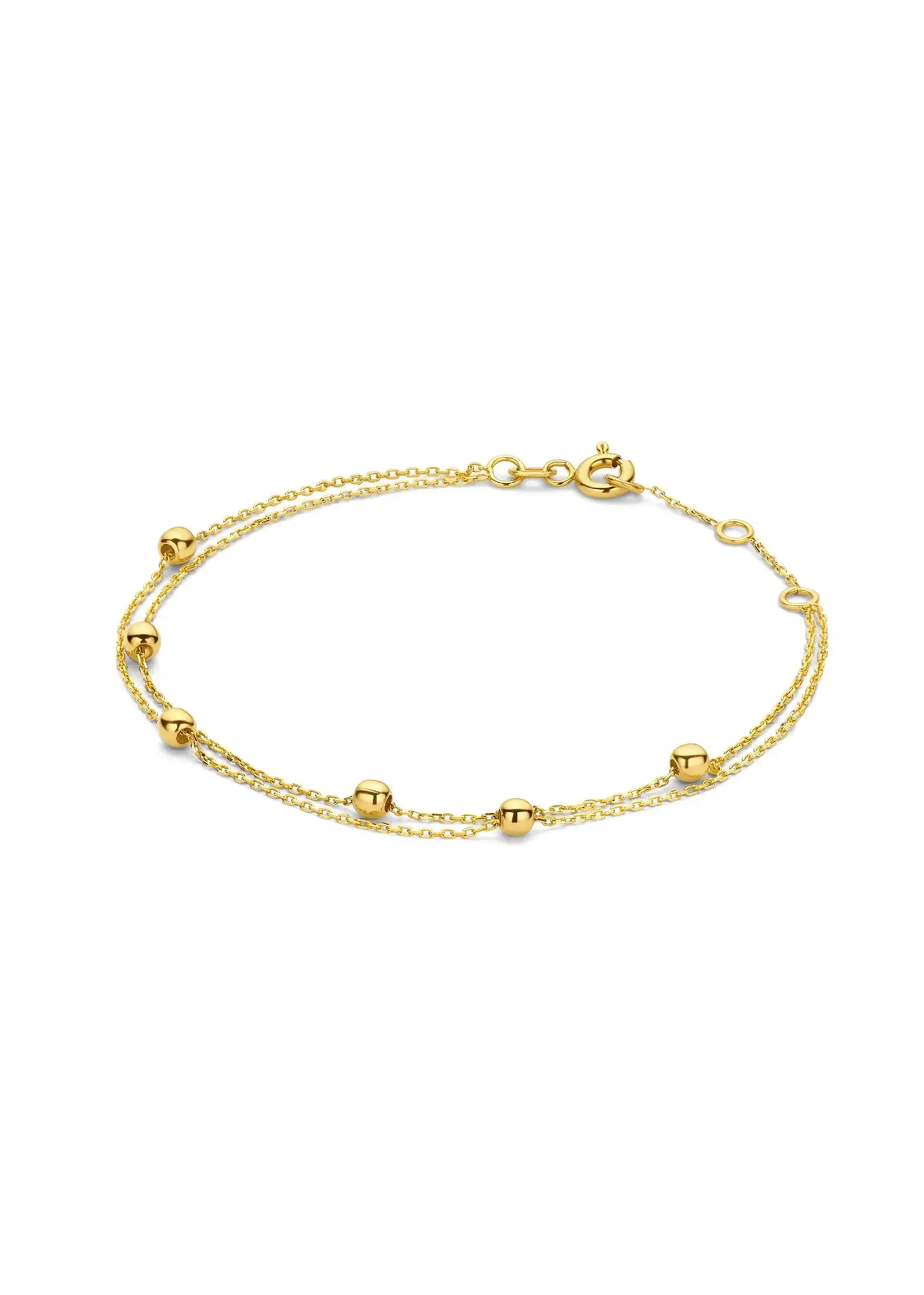 Jackie Gold Double Bubble Bracelet