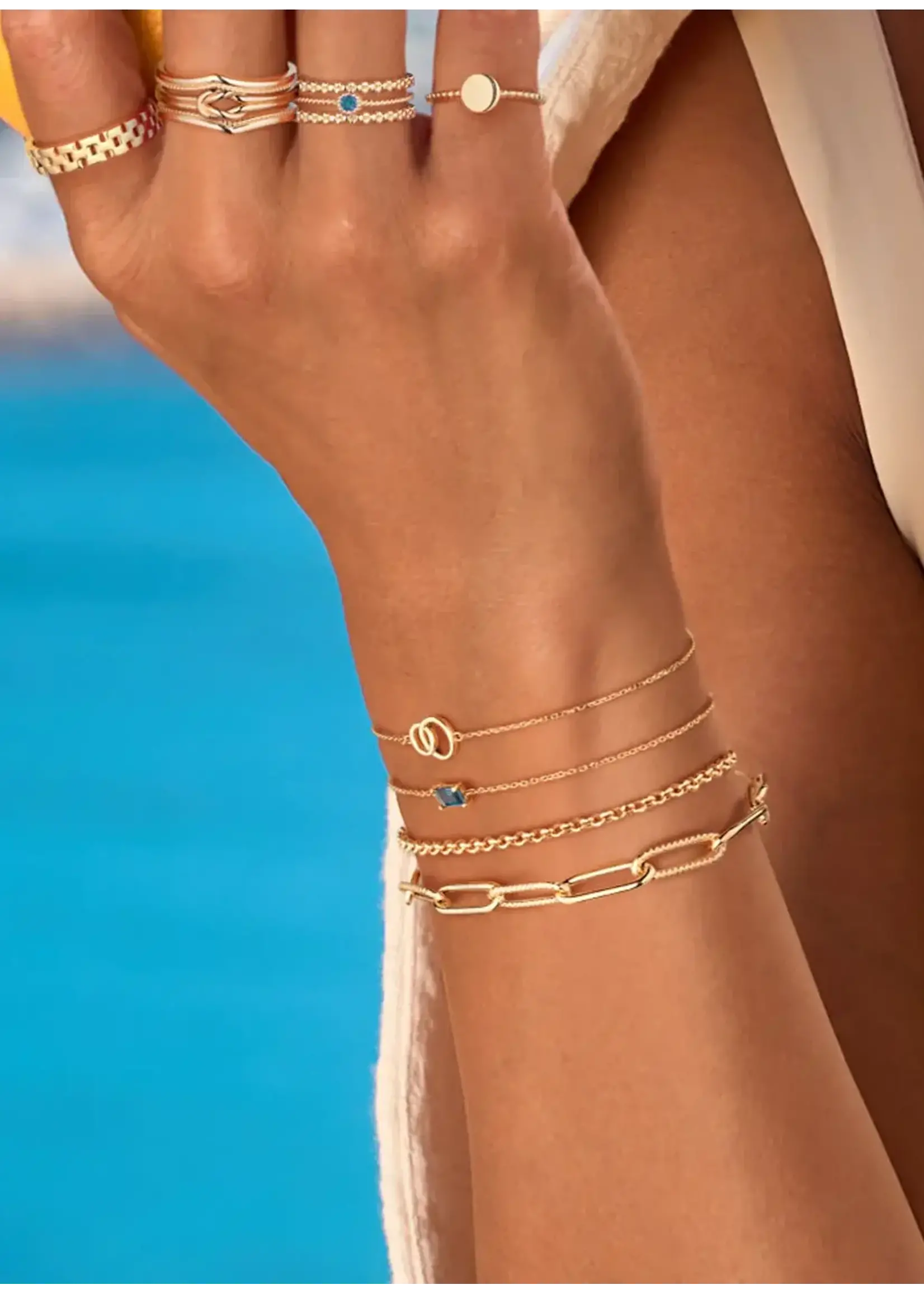 Jackie Gold 14KY Giro Doppio Bracelet