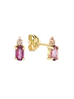 Jackie Gold Jackie Gold 14KY Vintage Pink Topaz Studs