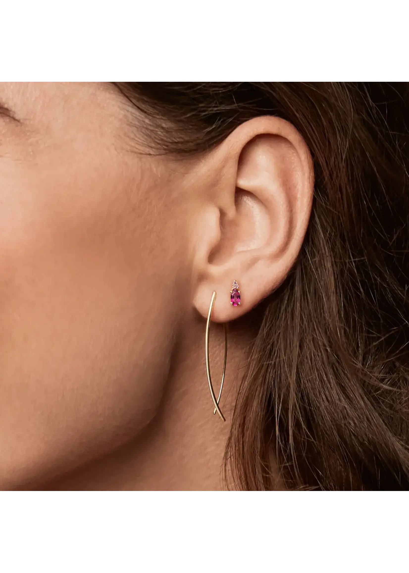 Jackie Gold Jackie Gold 14KY Vintage Pink Topaz Studs