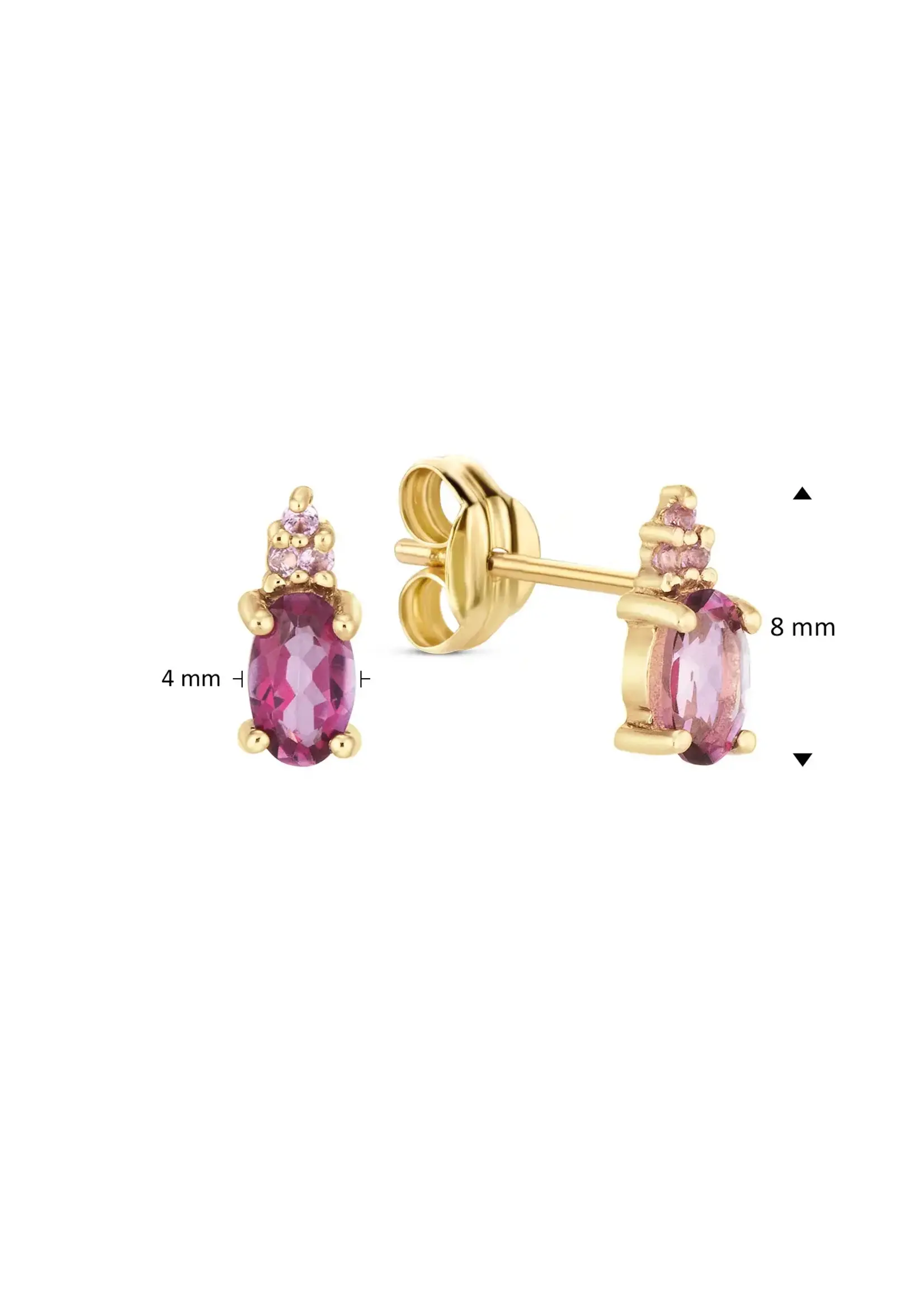 Jackie Gold 14KY Vintage Pink Topaz Studs