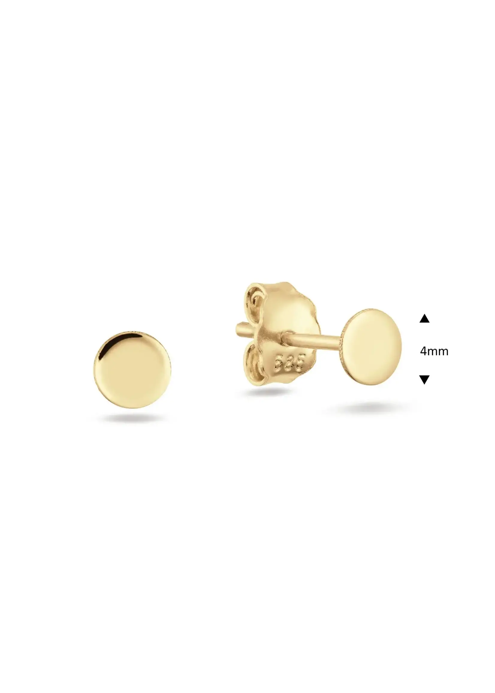 Jackie Gold Jackie Gold 14KY Disc Studs