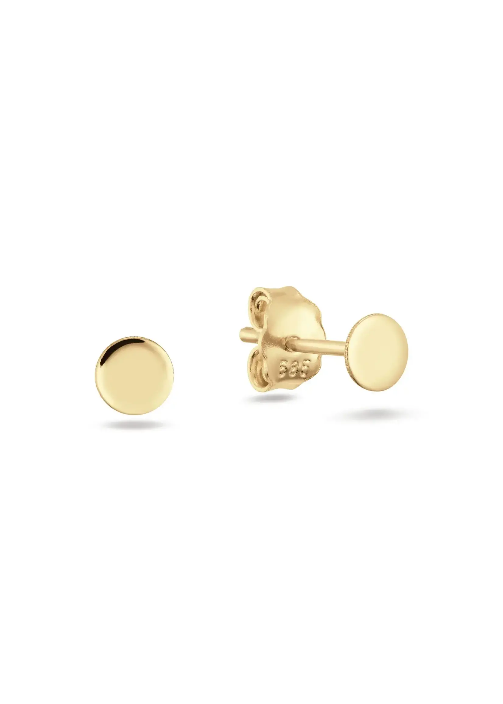Jackie Gold 14KY Disc Studs