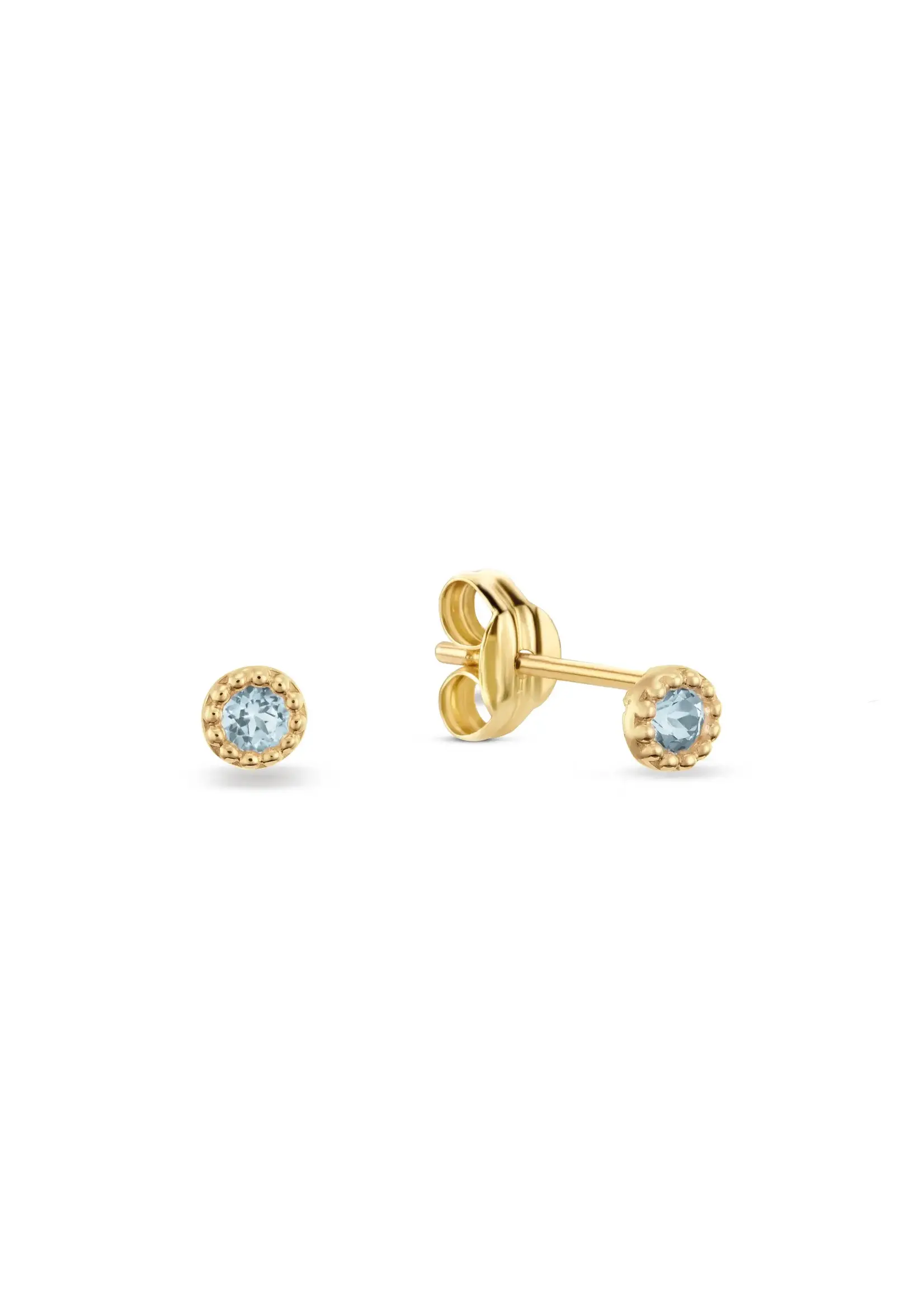 Jackie Gold 14KY Grimaldi LDN Blutop Studs