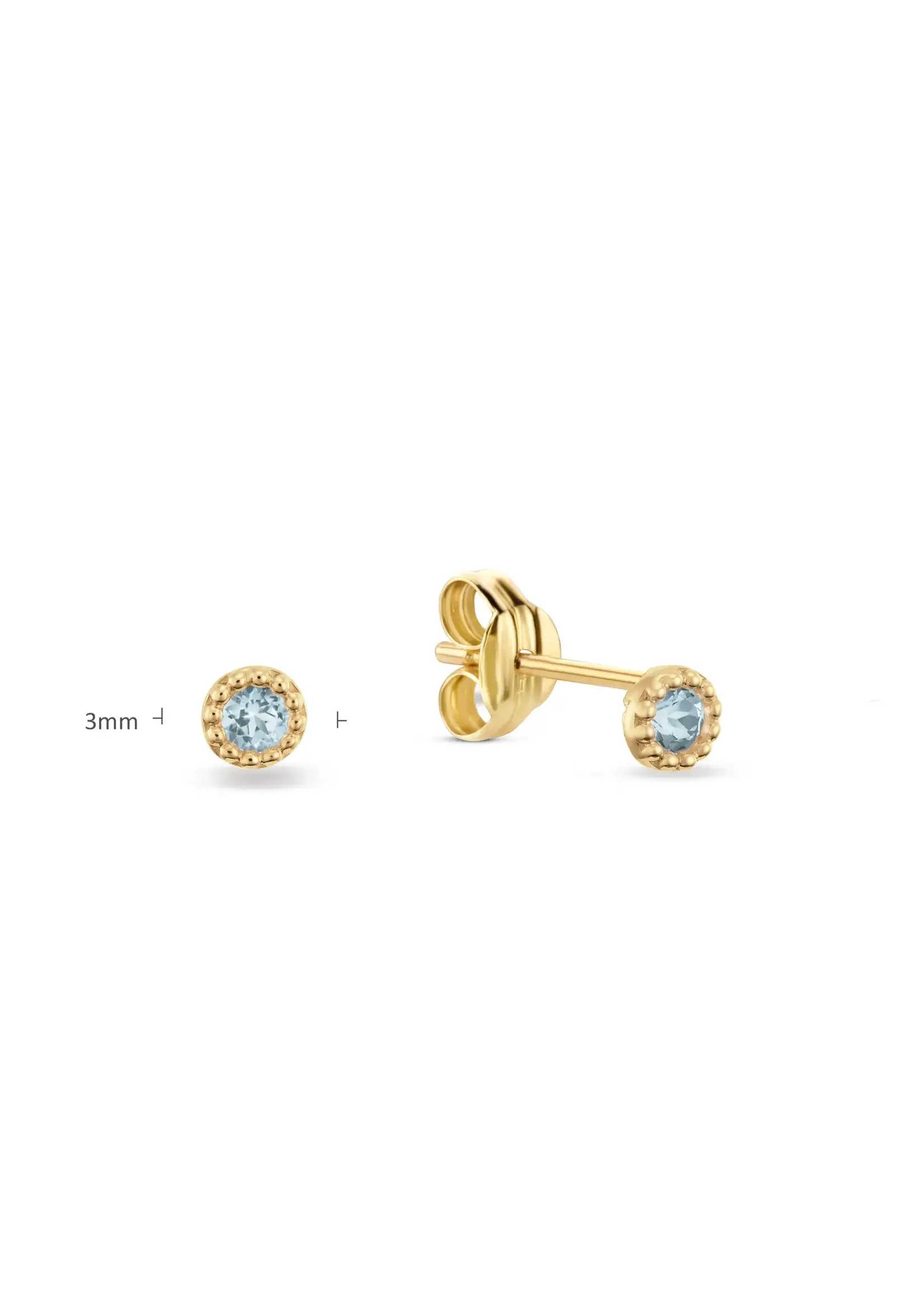 Jackie Gold 14KY Grimaldi LDN Blutop Studs