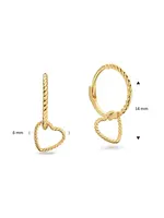 Jackie Gold Jackie 14KY Amour Hoops
