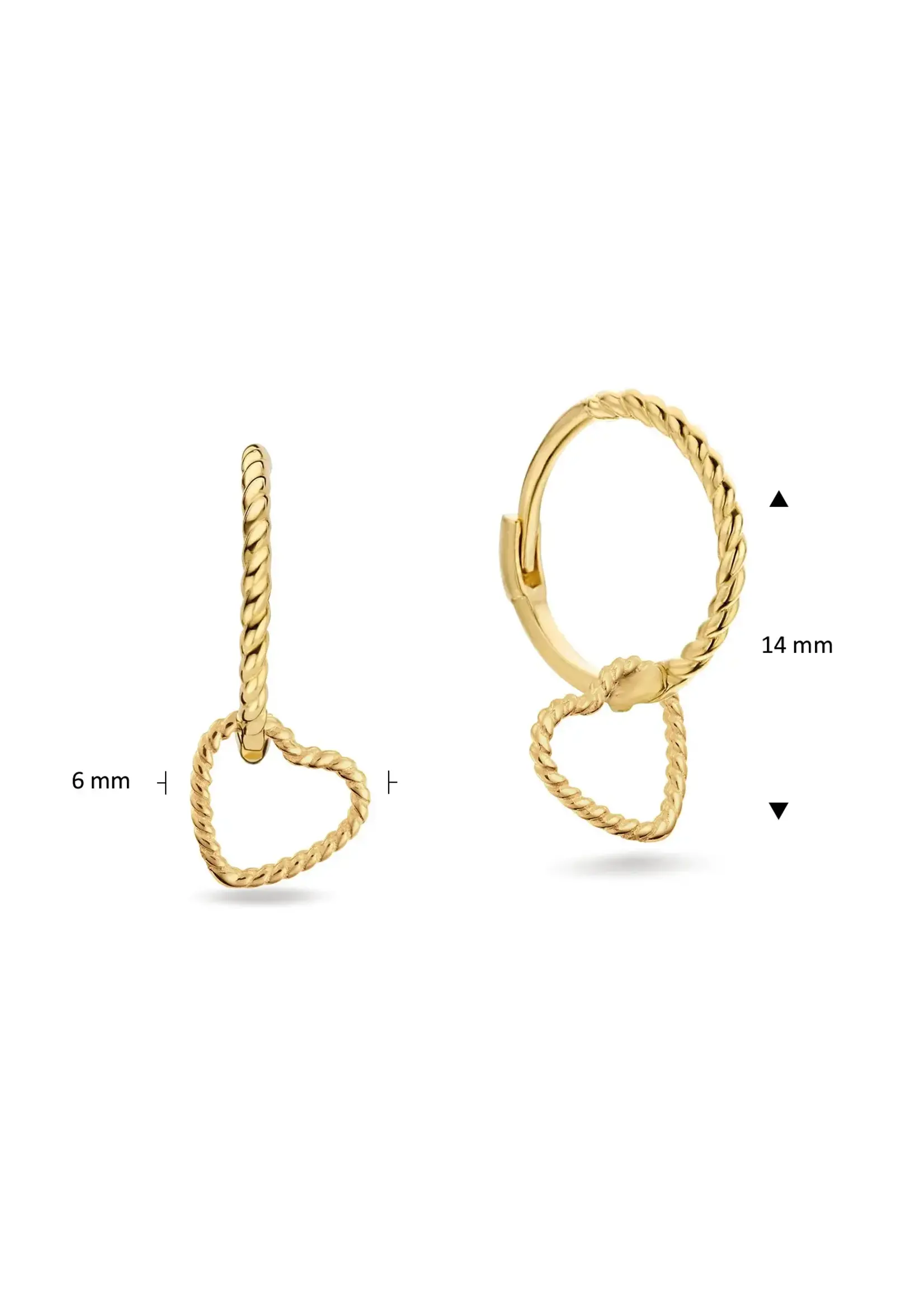 Jackie Gold Jackie Gold 14KY Amour Hoops